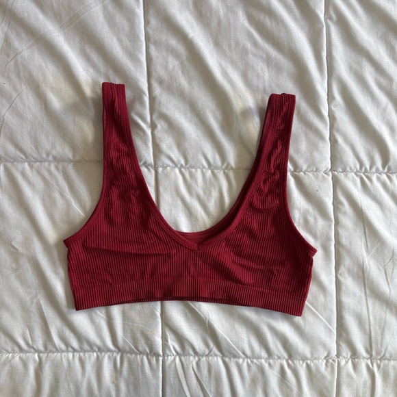 TARGET Ribbed Red Bralette - Picture 1 of 2